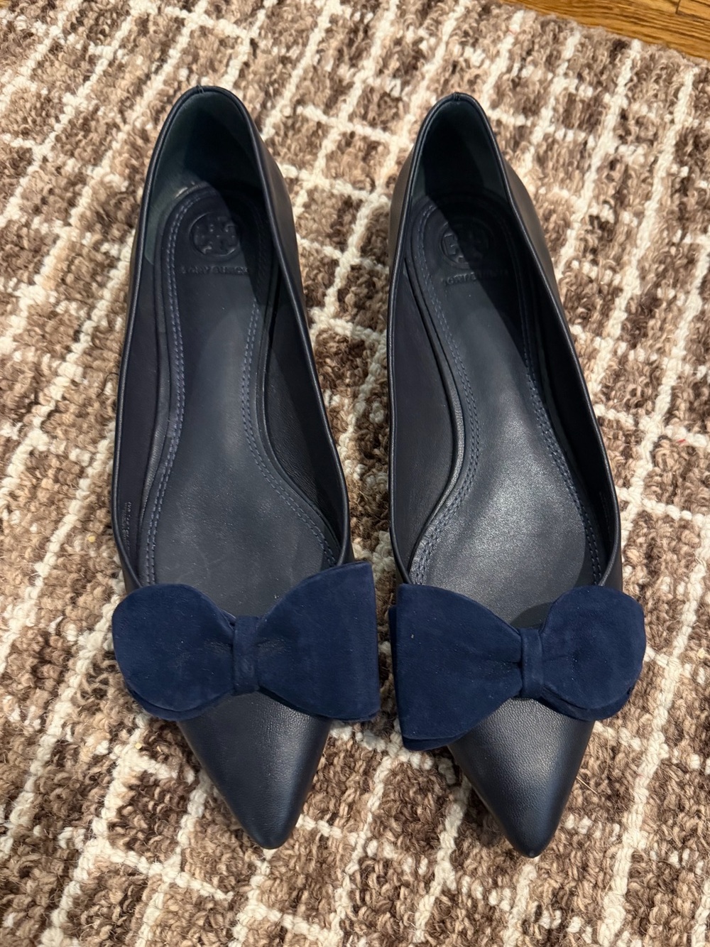 Navy Tory Burch Bow Flats